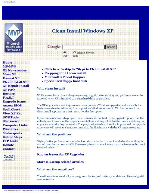 Windows xp repair disk